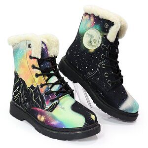 Rogue+Wolf Winter Boot Starlit Wanderer Micro Suede Vegan Wool Lined M 6.5 W 8